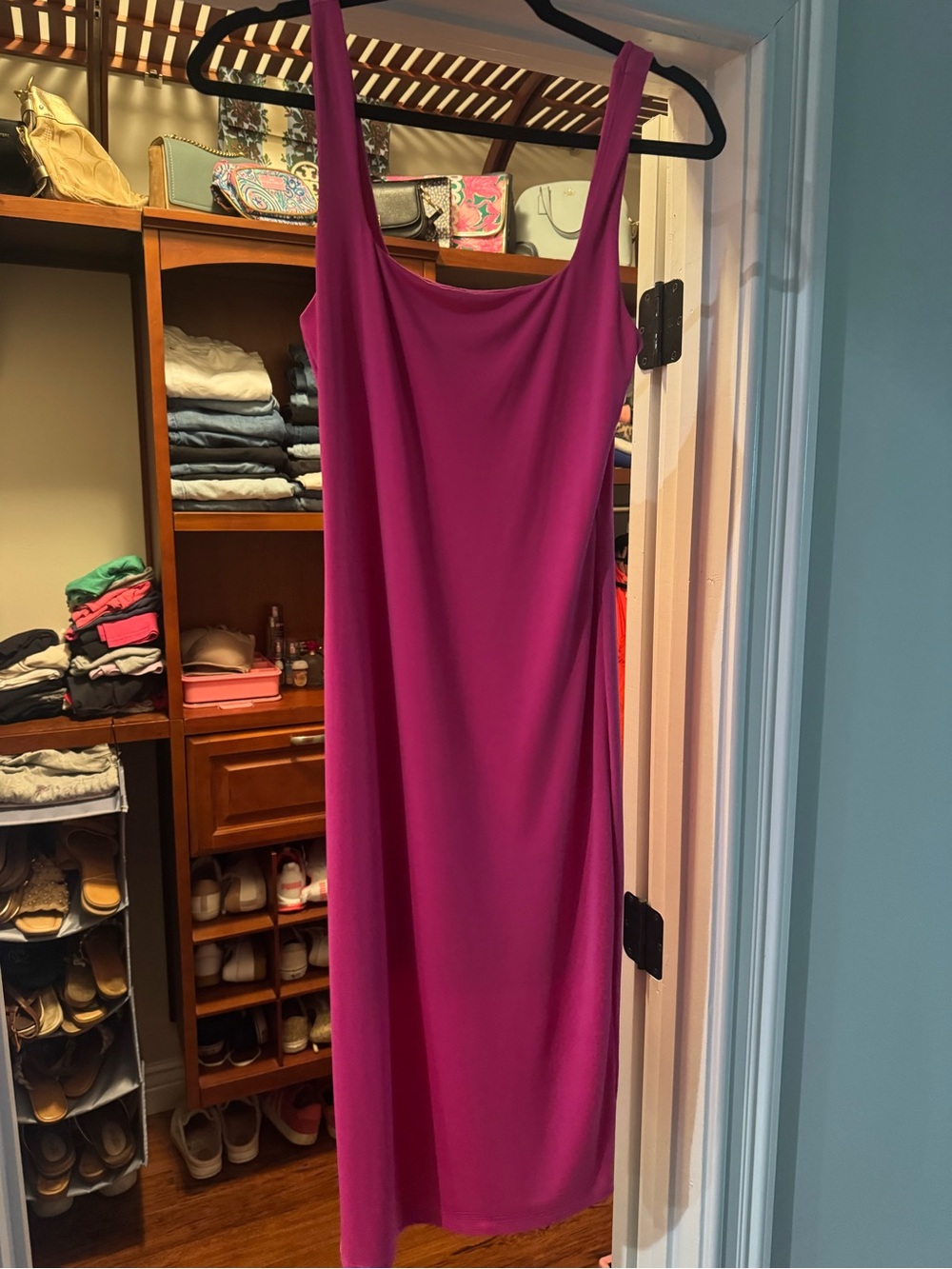 gaze Fuchsia Midi Slip Dress